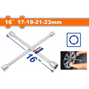 Llave de rueda tipo cruz 17-19-21-23 mm x 1/2" WADFOW