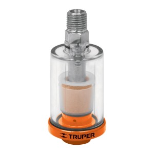 FILTRO SEPARADOR DE AGUA Y ACEITE, CUERDA 1/4 NPT, TRUPER