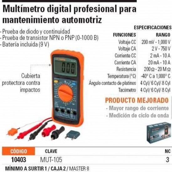 Multímetro digital Truper