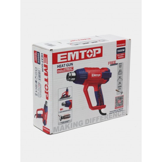 Pistola de Calor 2000 Watts 50°C / 570 °C EMTOP Pistola de Calor 2000 Watts 50°C / 570 °C EMTOP