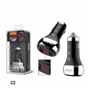 Cargador de Auto Ldnio C2 Con Pantalla Led