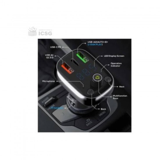 Receptor Bluetooth Transmisor LDNIO C704Q Fm Auto Radio Cargador Receptor Bluetooth Transmisor LDNIO C704Q Fm Auto Radio Cargador