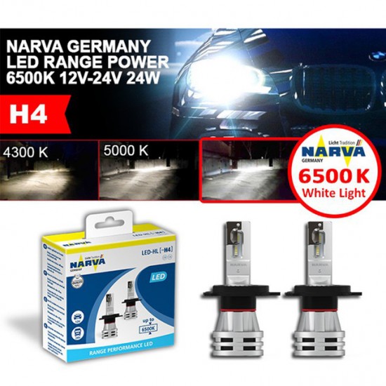 Foco LED H4 - 6500k Narva Range Performance Foco LED H4 - 6500k Narva Range Performance