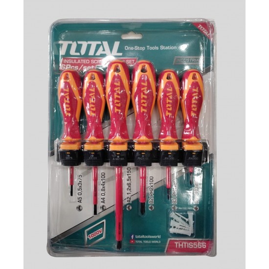 Set de destornilladores aislados 6 pzs vde industrial 1000v total Set de destornilladores aislados 6 pzs vde industrial 1000v total